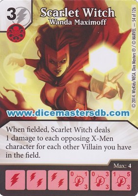 Scarlet Witch Wanda Maximoff #54 - Uncanny X-Men - Marvel Dice Masters