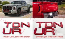 Red Black ABS Emblem Fit TOYOTA 2022 2023 TUNDRA Front Tailgate Grill Letters