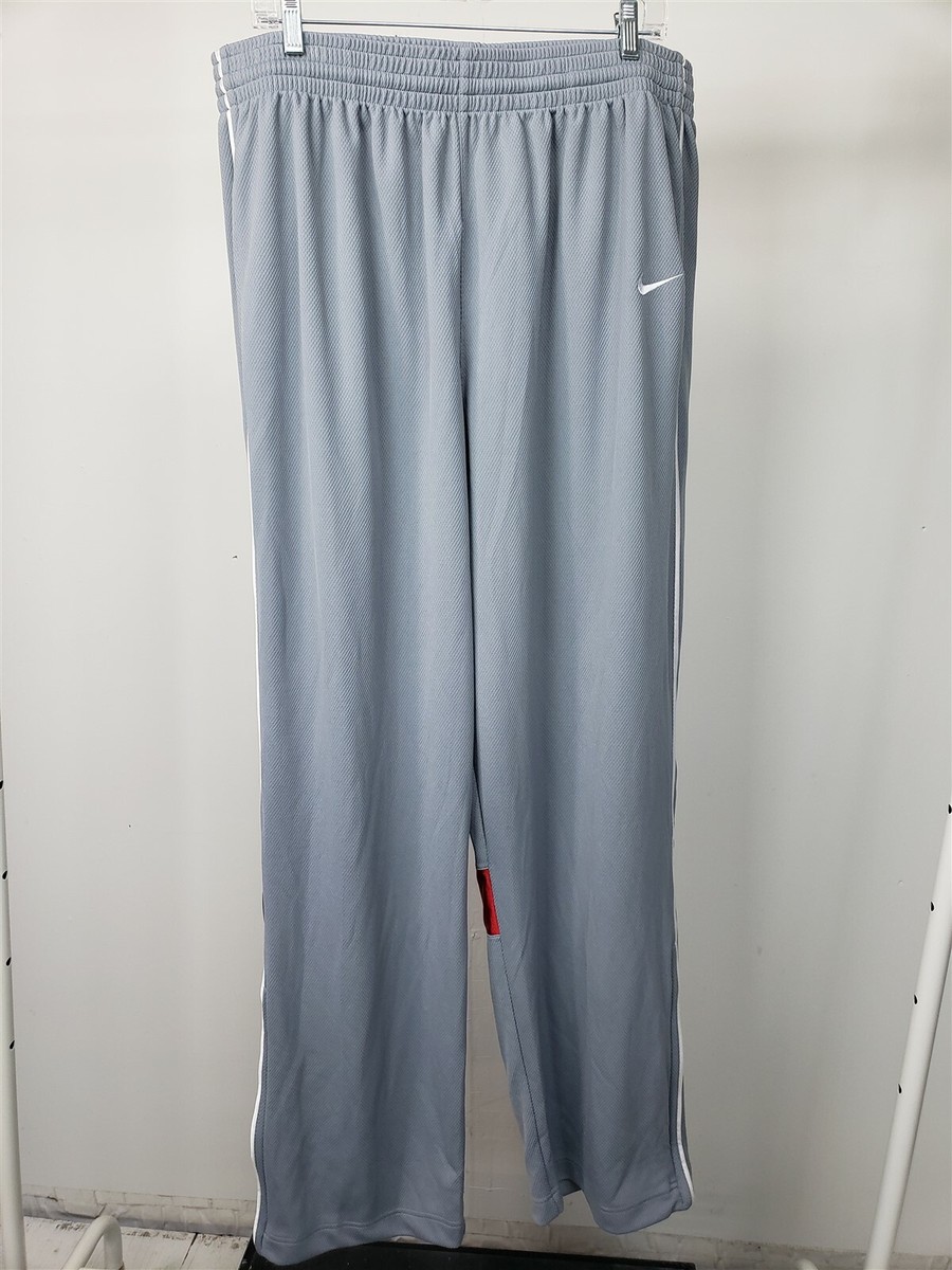 NIKE BASKETBALL Gray Red White Mesh Track Pants sz XXL NWT