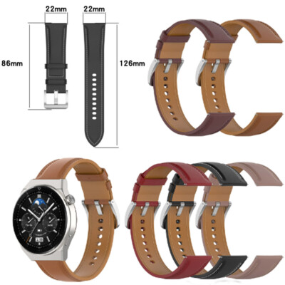 Leather Watch Band Strap For Huawei watch GT3 pro 46mm, watch GT3 pro 43mm