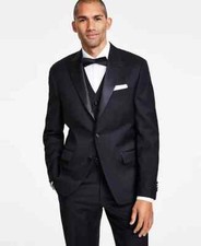 450 Michael Kors Men's Classic-Fit Stretch Black Tuxedo Jacket 40 S yde1025r