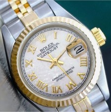 Rolex Datejust Ladies Two-Tone White Mother of Pearl Roman Numeral Watch 26mm 2