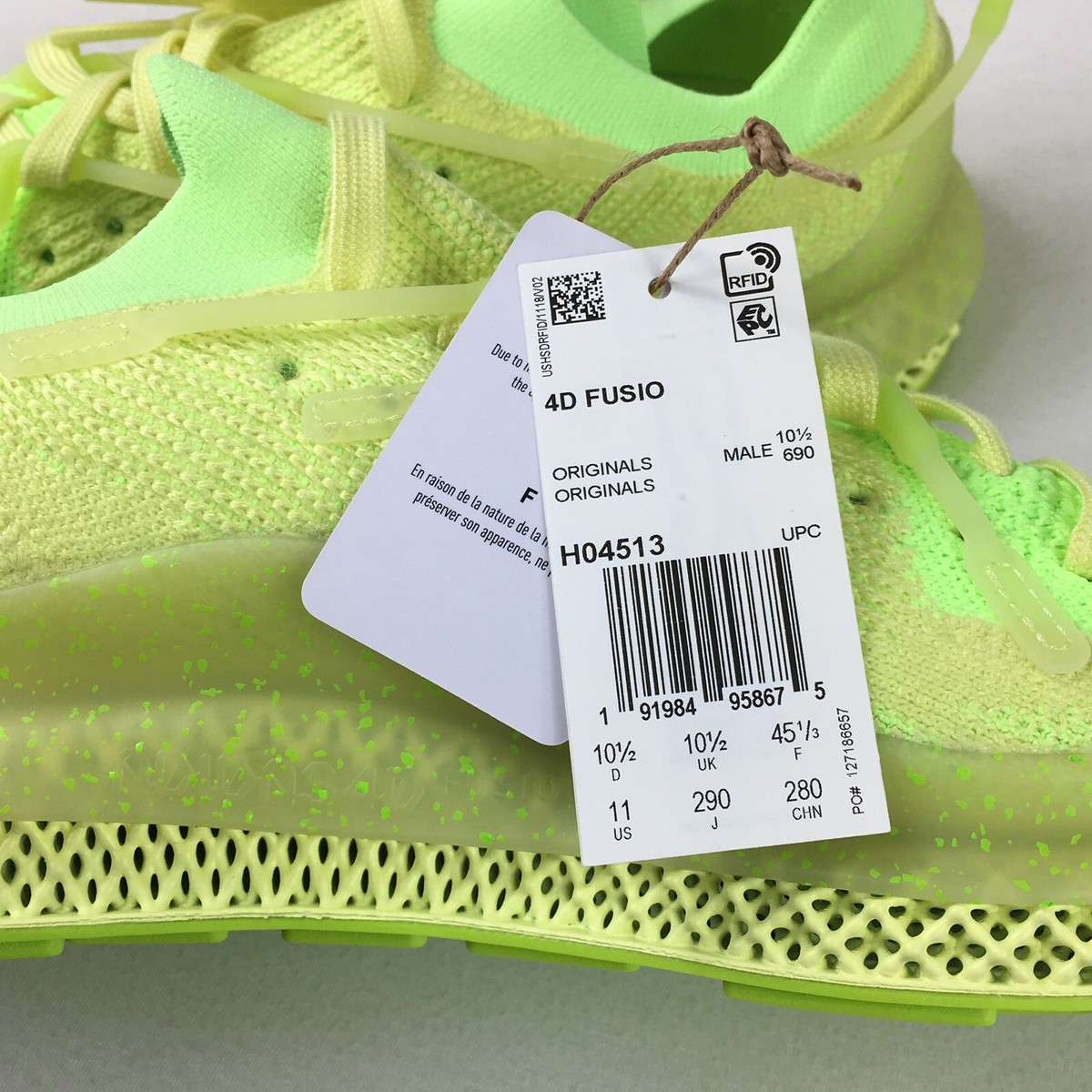 Adidas 4D Fusio Athletic Sneaker Running Shoe Volt Yellow