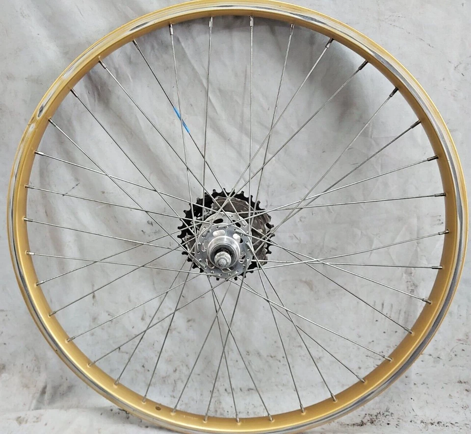 Rueda trasera Weinmann 26" MTB Maillar rueda libre dorada 120 mm 36S AV envío rápido a EE. UU. Foto 2 de 4