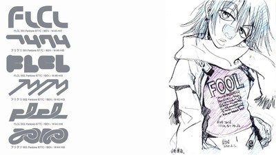 Anime flcl haruhara haruko girls Gaming Mat Desk Pad Stitched 24x14