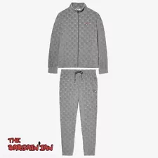 Fila Men's Velour Sweatsuit Tracksuit Gray Velvet Set Size M L XL NWT