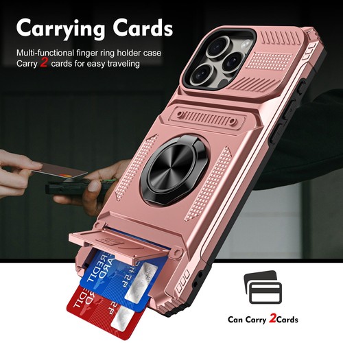 For T-Mobile REVVL 7 Pro, Shockproof Ring Stand Magnetic Card Holder Case Cover - 第 7/20 張圖片