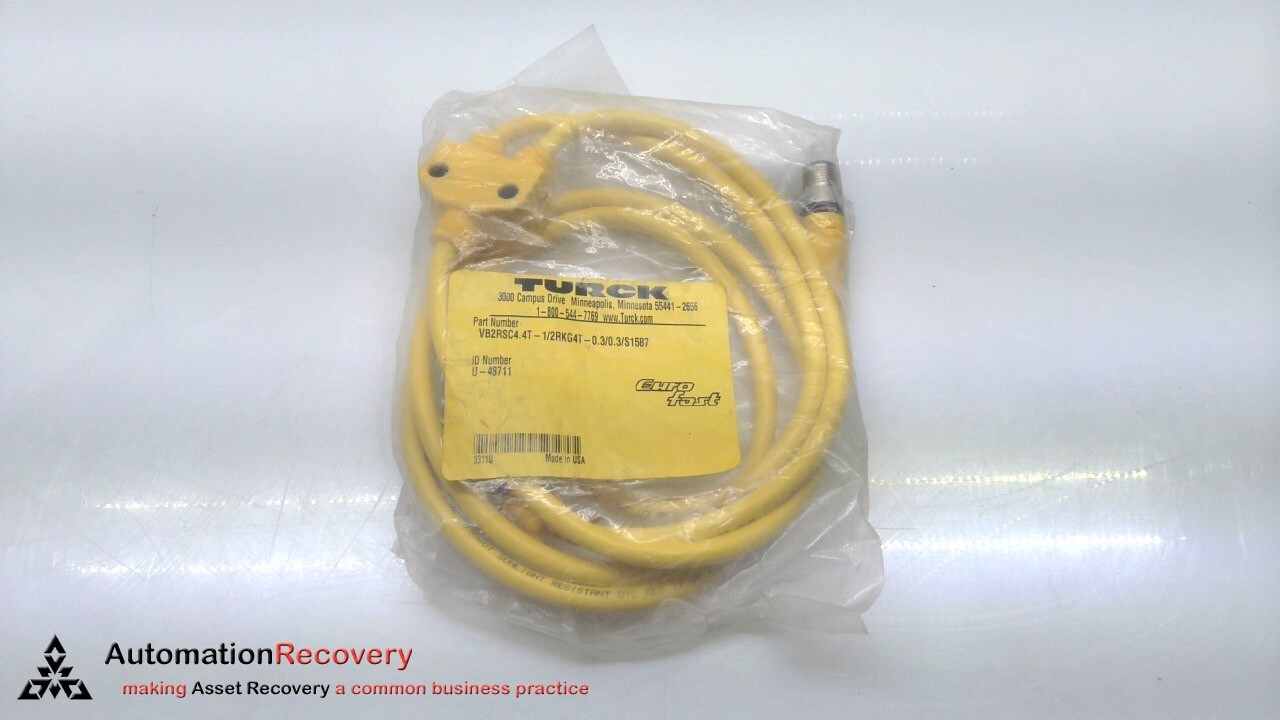 TURCK VB2-RSC 4.4T-1/2RKG 4T-0.3/0.3/S1587, EUROFAST SPLITTER, U-48711 V #312917