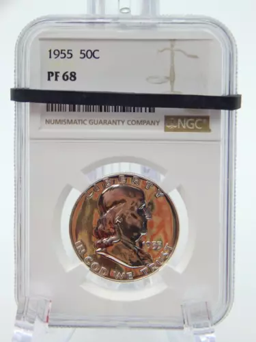 1955  FRANKLIN HALF DOLLAR NGC GRADED PF 68 - PROOF (BT222)