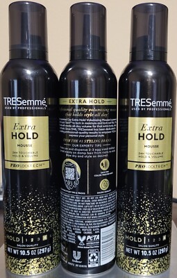 TRESemme Extra Hold Mousse, (3 Pack, 10.5 oz each), Pro LockTech - Free Ship!
