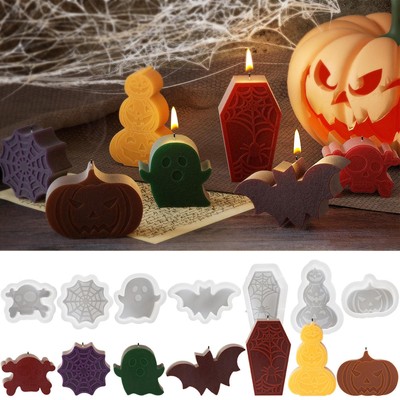 1x DIY 3D Silicone Resin Casting Mold Ghost Bat Halloween Mould Tool Candle Mold
