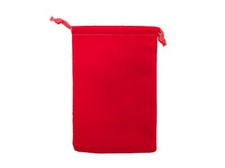 Medium Velour Drawstring Pouch Jewelry Coin Velvet Bag Wedding 5" x 7.5" Red