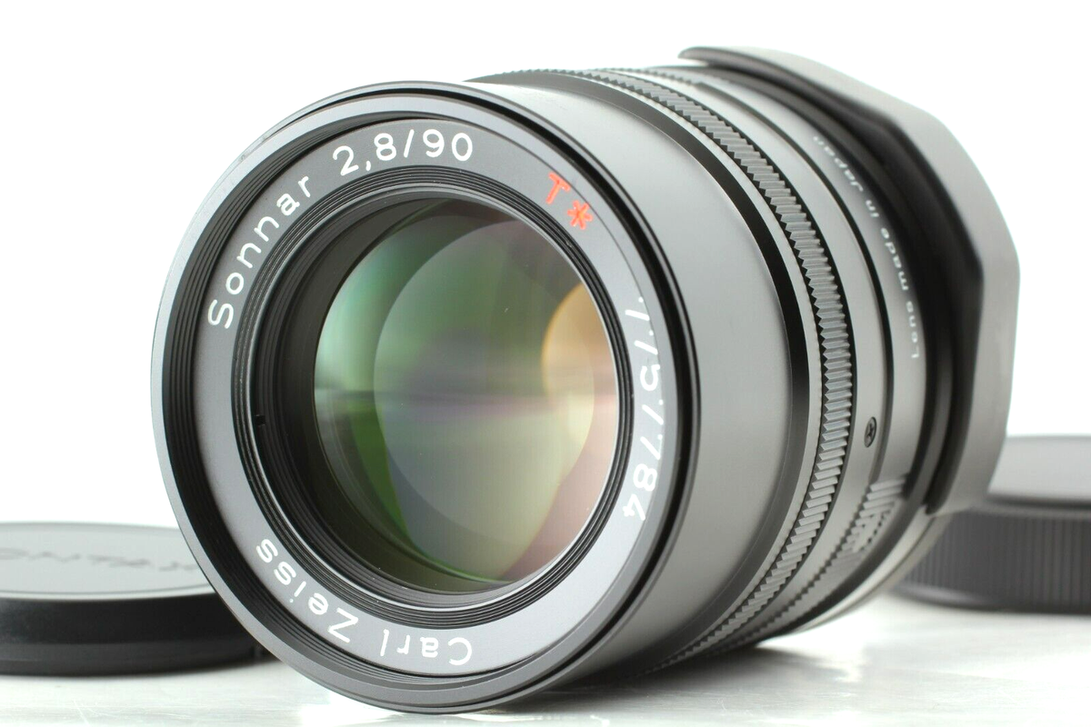 TOP MINT】 Contax Carl Zeiss Sonnar T* 90mm F2.8 Lens Black