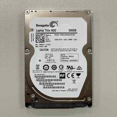Seagate Laptop Thin 500GB 2.5'' SATA HDD 6.0Gb/s 7200 RPM 32MB Cache WARRANTY