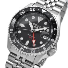 SEIKO 5 Sports SBSC001 Black SKX Sports Style GMT Men's Watch New in Box