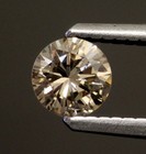 GIA loose certified natural .40ct SI2 U-V Light Brown round brilliant diamond — photo 1
