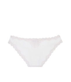 Victoria's Secret Dream Angels Lace-Trim Cheekini Panty VS White w Pink
