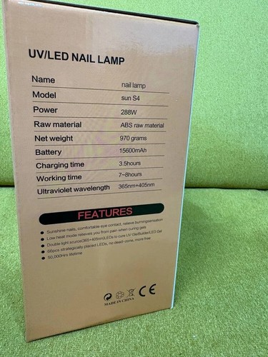 2-in-1 66LED UV Nail Lamp 288W Rechargeable Cordless 15600mAh Gel Dryer AU - Picture 6 of 13
