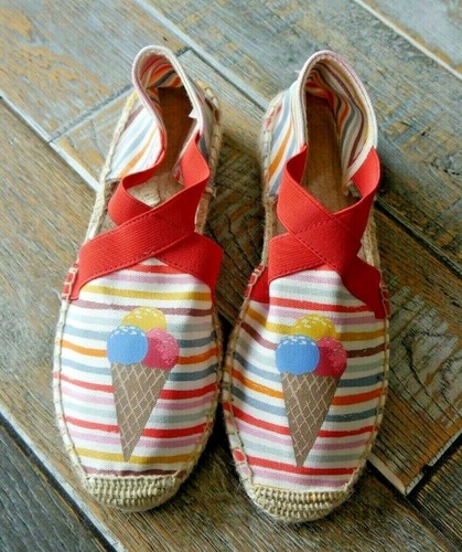 Nuevas sandalias peculiares alpargatas a rayas helado Kidston talla 5 eu | eBay