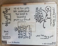 150 Stampin' Up Stamp Sets -- LOVE YA BUNCHES -- Set of 6