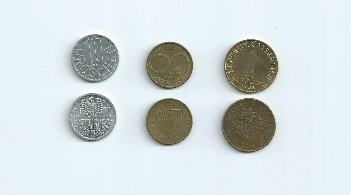Münze 001 Coin Österreich Austria 1 Schilling 50 Groschen 10 Gr