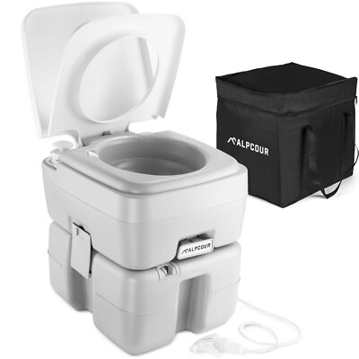 #ad #ad Alpcour Portable RV Toilet with Storage Bag – Commode Toilet for Camping amp; Boat $149.95