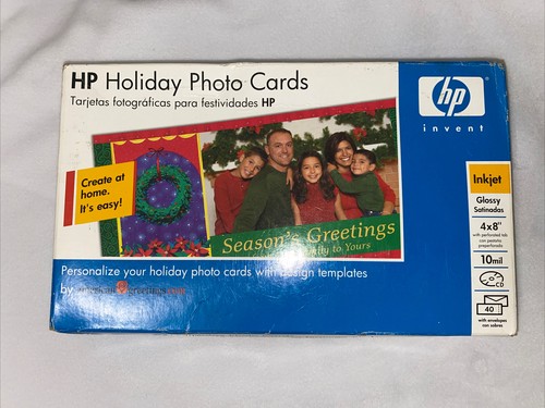 NEW HP Holiday Photo Cards by American Greetings 4x8 Perf. Tab Design Templates - 第 1/4 張圖片