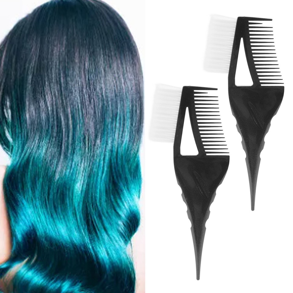 2PCS Hair Dye Brush Double Side Comb Applicator DIY Hairdressing Tools
