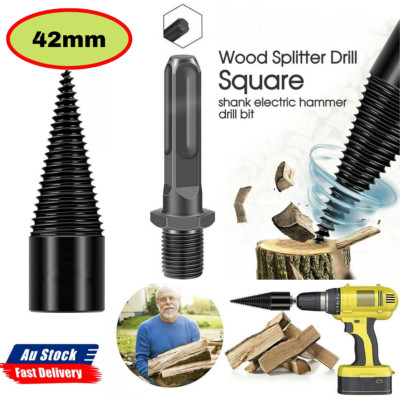 42mm High Speed Twist Firewood Drill Bit Wood Splitter Splitting Cone ...