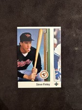 1989 Upper Deck Steve Finley ERROR MISCUT Rookie Baseball Card #742 FREE SHIP