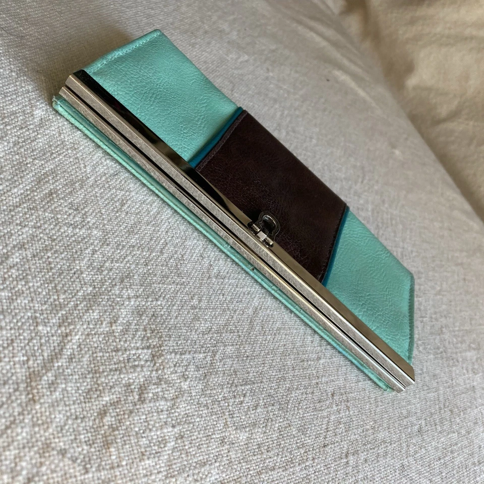 Apt. 9 Aqua и коричневый искусственной кожи бар гавани застежки бумажник - Изображение 3 из 4