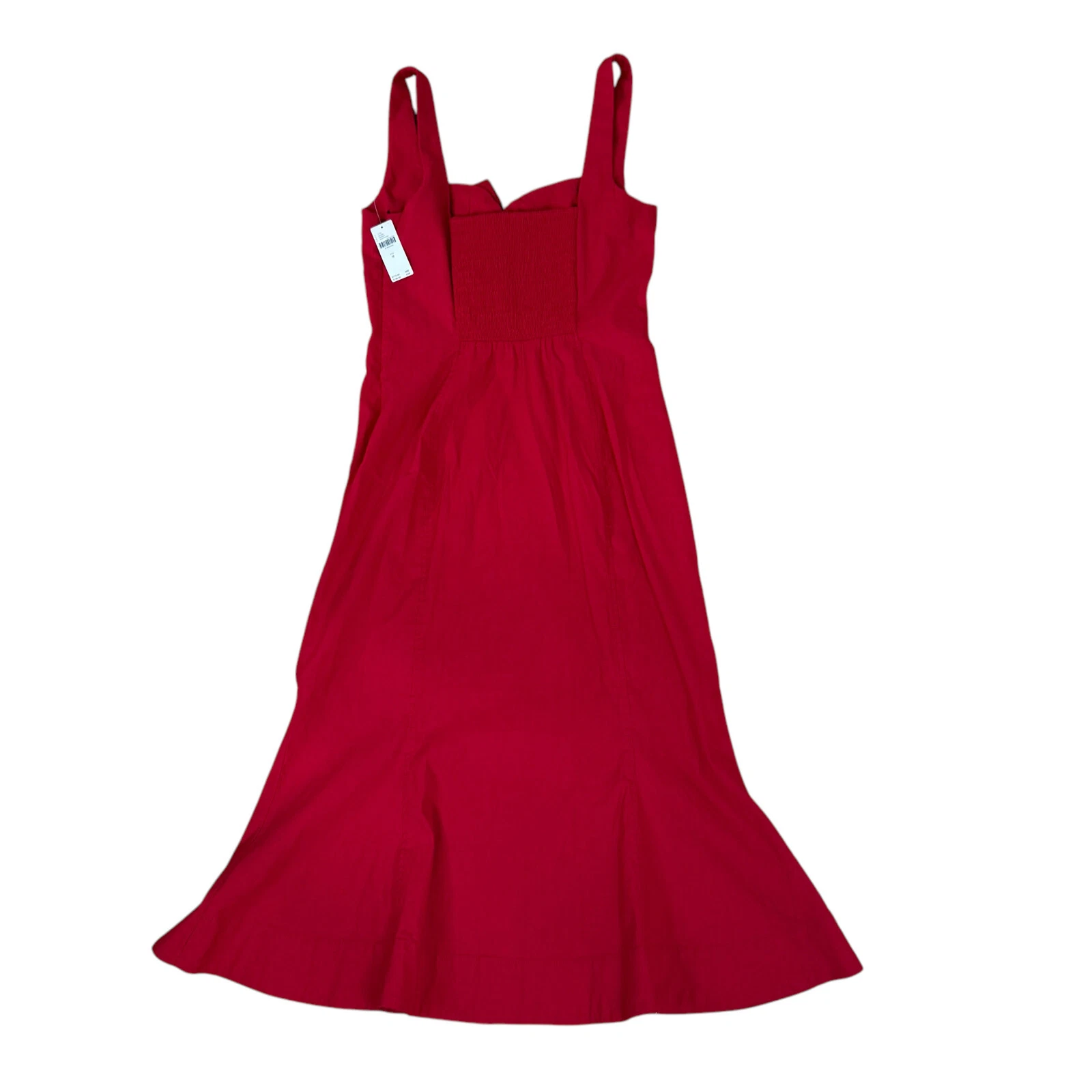 Abito Anthropologie Taglia M Rosso Elasticizzato Sirena San Valentino Sweetheart Fiocco Pin Up