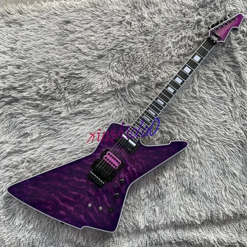 E-1 Floyd Rose Trans Purple Burst Electric Guitar HH Pickups Factory Outlet