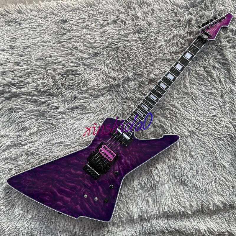 Guitarra Eléctrica E-1 Floyd Rose Trans Purple Burst Pastillas HH Salida de Fábrica