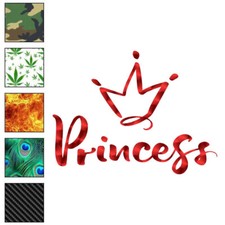 Princess Crown, Vinyl Decal Sticker, 40 Patterns  3 Sizes, 6382