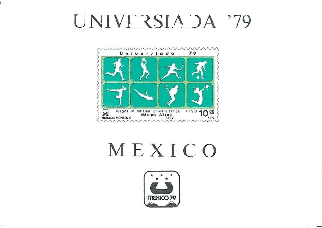 Estampillas de los Juegos Olímpicos de varios colores mexicano
