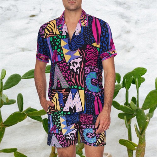 suit with hawaiian shirt