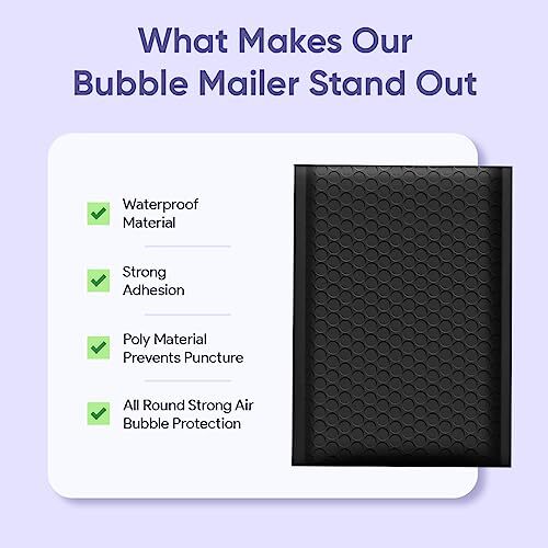 50 #2 8.5"x12" Poly Bubble Mailer Self Chiusura Buste Imbottite - Foto 14