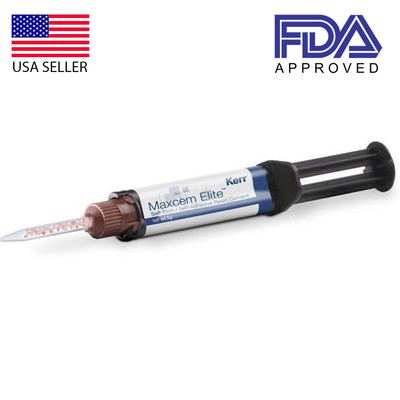 Kerr Max-cem Elite Self-Etch/Self-Adhesive Resin Cement 5g Syringe+10 Tips