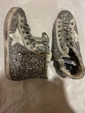 GOLDEN GOOSE GGDB FRANCY STAR Silver Glitter EU:38 US:8 Women Sneakers