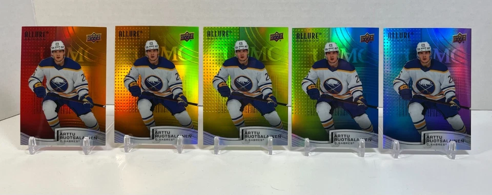 2021-22 UD Allure Arttu Ruotsalainen 5-Card Rainbow (Rookie)(#R-8) Lot - Image 2 of 4