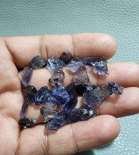 Wonderful AAA Blue Iolite Raw 28 Pcs Lot Size 10-11 MM Crystal Loose Gemstone