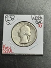 1932 S Washington Silver Quarter VF Very Fine Key Date U.S. 25c Coin (Raw19297)