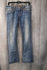 Rock Revival Tai Women's Dark Wash Low Rise Bootcut Denim Jeans Size 29