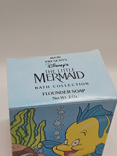 Retro 1991 Disney's The Little Mermaid Bath Collection Flounder Fish Soap w/Box - Picture 5 of 18