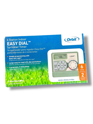 Orbit 6 Station 2 Program Easy Dial Indoor Sprinkler Timer Model 57876