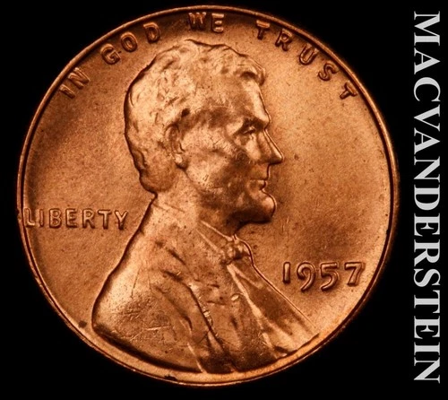 1957 Lincoln Wheat Cent — photo from another recent sale