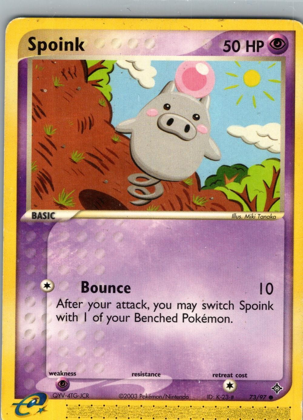 Spoink 73/97 Common Dragon Pokemon Heavily Played