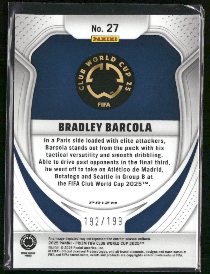 2025 Panini Prizm FIFA World Cup #27 Bradley Barcola Orange
