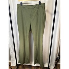 Banana Republic Women  s 12 Bootcut Dress Pants Olive Green Stretch Trousers